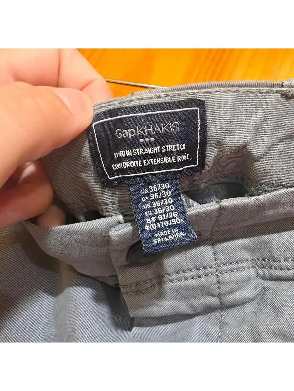 Gap Khakis Lived-In Straight Stretch Pants Gap Khakis 